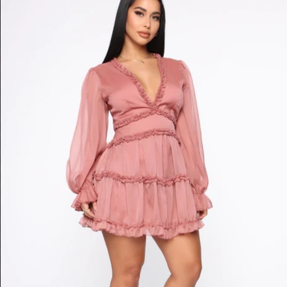 ✨️3 for $10✨️ Fashion Nova Juliet Flare Mini Dress - Picture 1 of 1